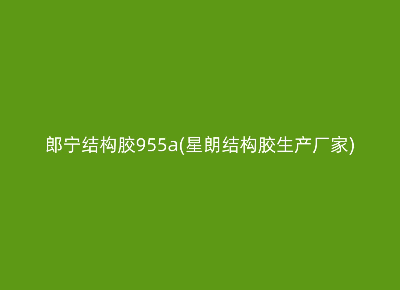 郎宁结构胶955a(星朗结构胶生产厂家)