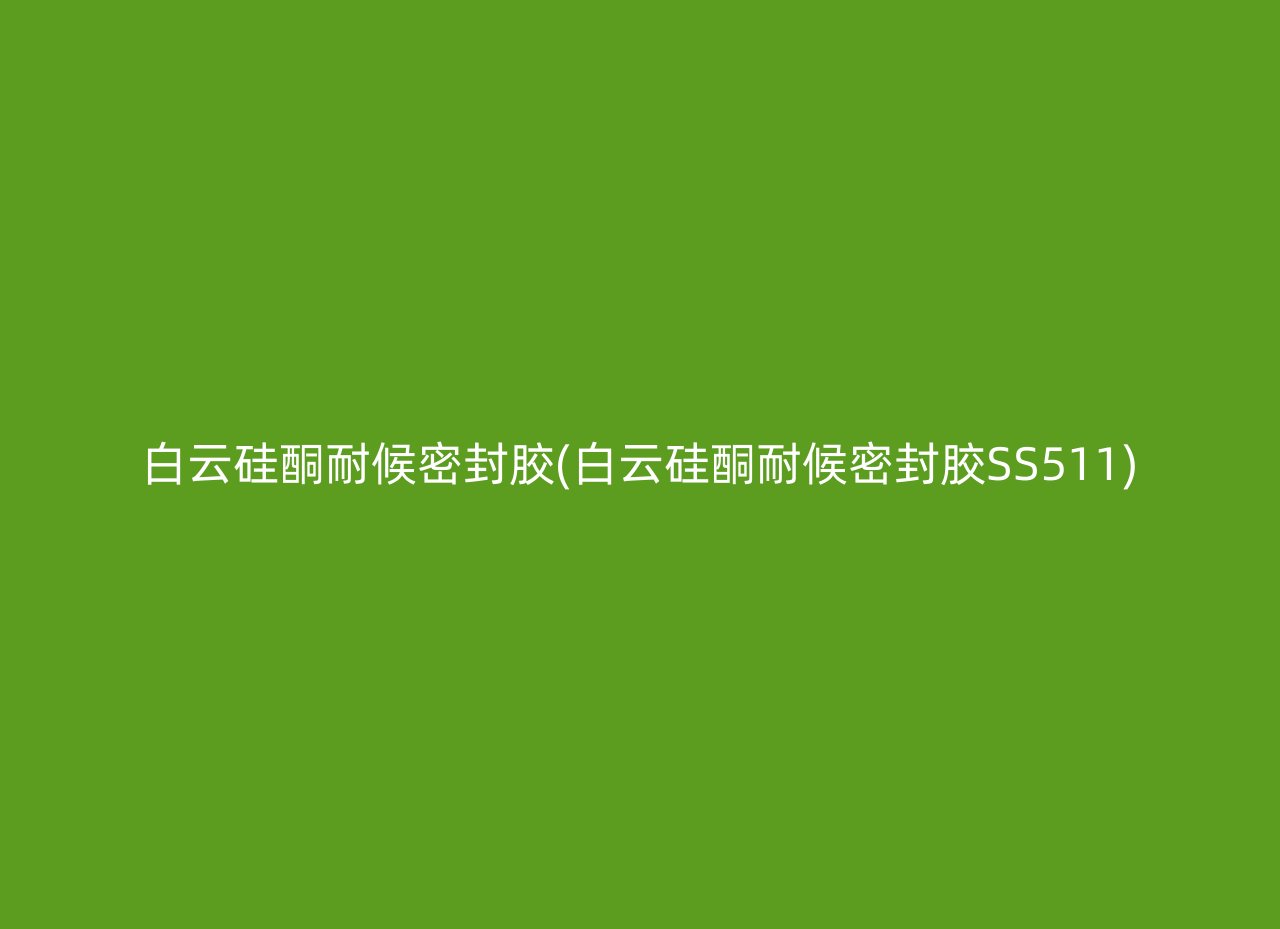 白云硅酮耐候密封胶(白云硅酮耐候密封胶SS511)